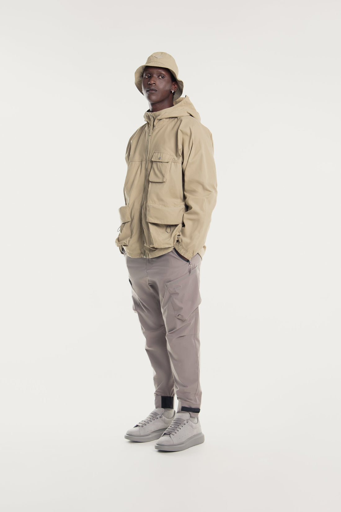 MEN'S WAXED COTTON MAGZIP HOODED JACKET
