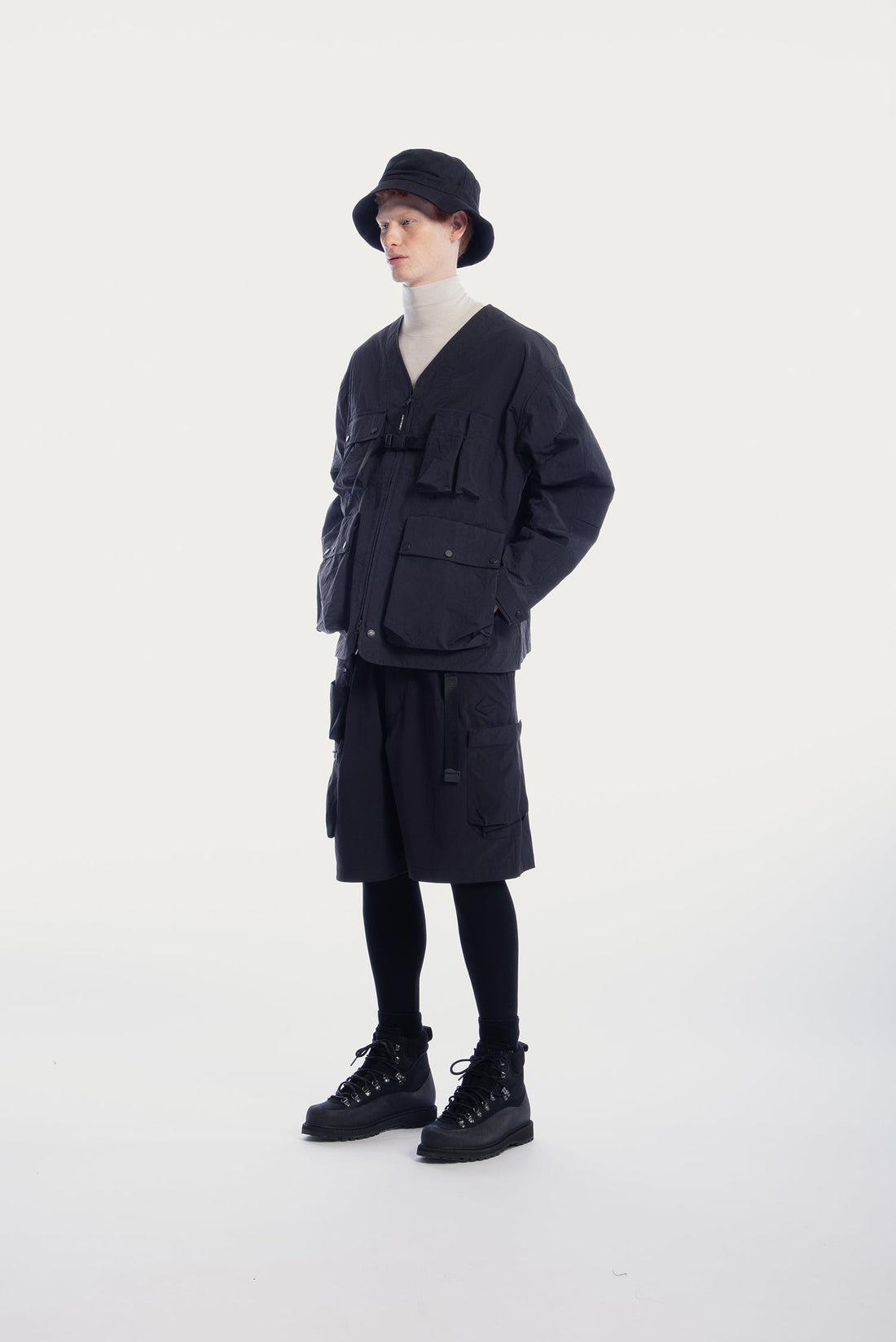 UNISEX V-NECK 3D POCKETS JACKET