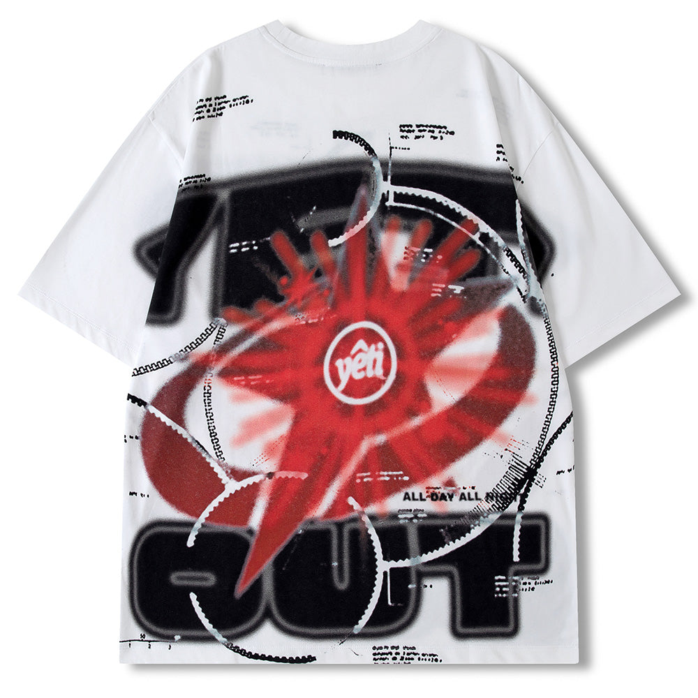 YETI OUT OVERPRINT REGULAR FIT T-SHIRT
