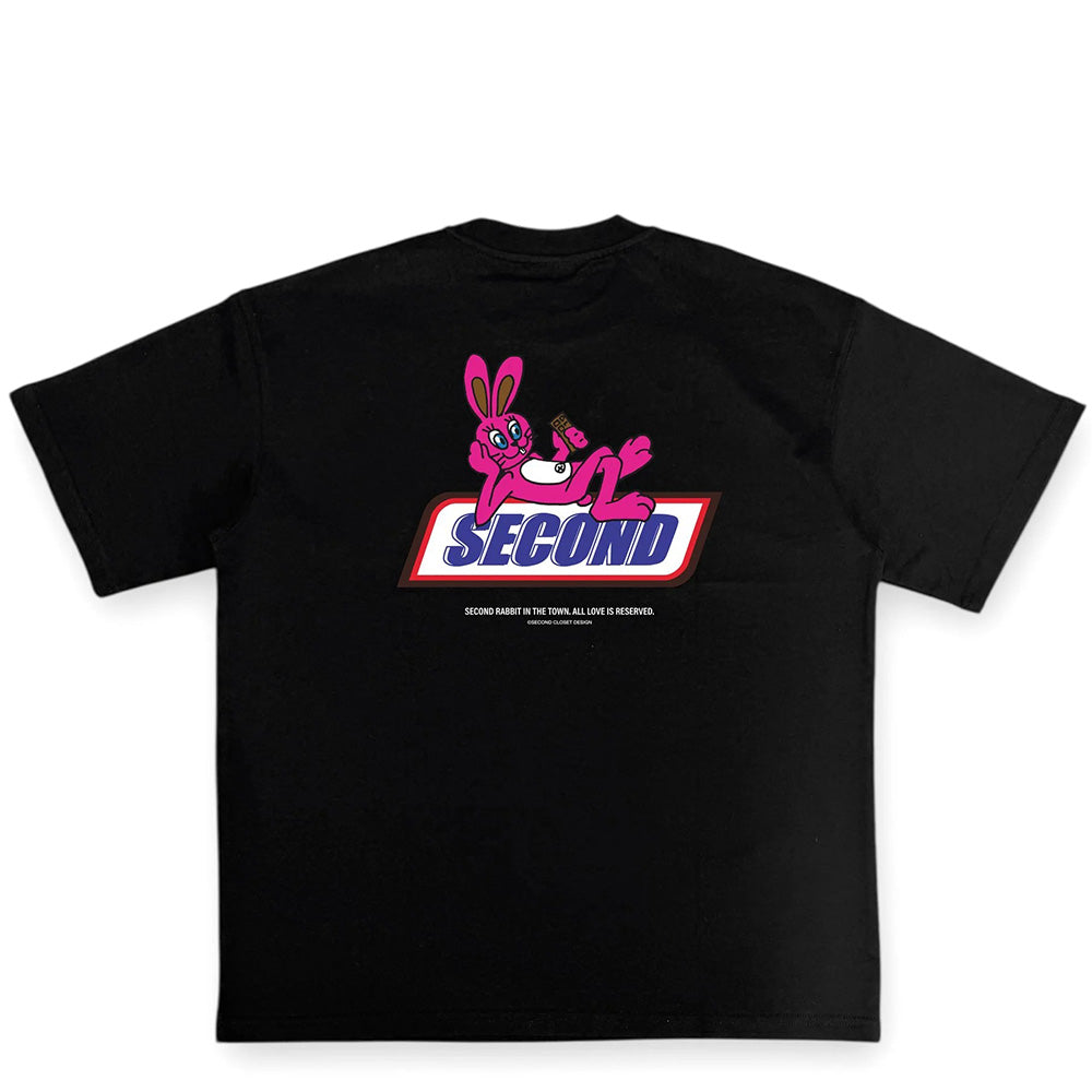 2ND CLOSET "CHOCO RABBIT" WASHED T-SHIRT