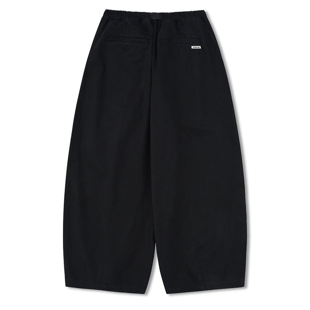 ANGLAN TWILL TUCK BELT BALLOON PANTS