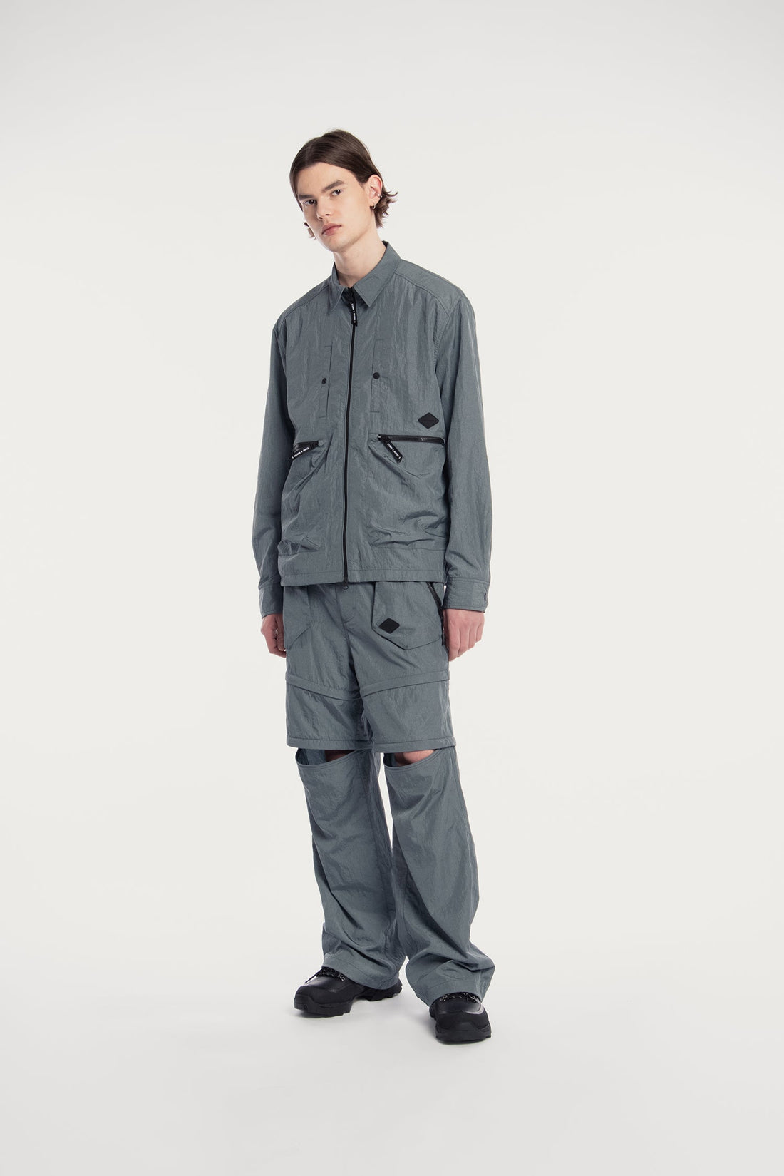 MEN'S ZIP POCKETS LIGHTWEIGHT SHIRT JACKET