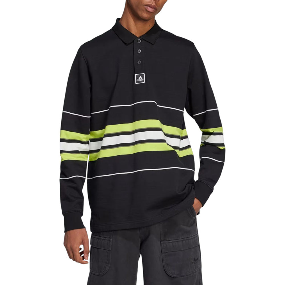 ADIDAS STRIPED POLO SHIRT