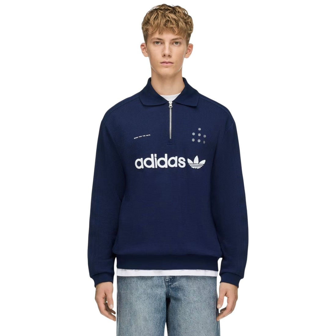 ADIDAS ORIGINALS SONG FOR THE MUTE ADI008 LONG SLEEVE POLO SHIRT