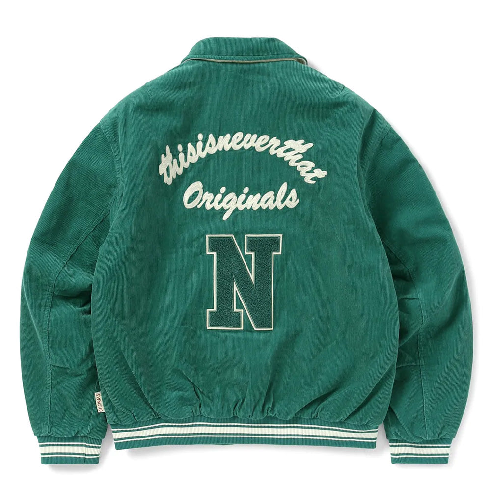 THIS IS NEVER THAT ORIGINALS CORDUROY VARSITY JACKET